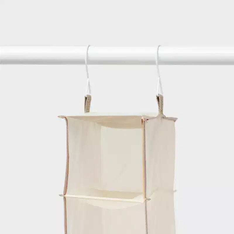 10-Shelf Hanging Shoe Storage Organizer - Tan