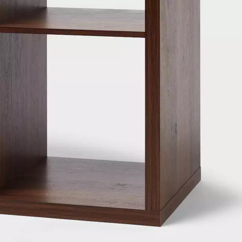 8-Cube Decorative Storage Organizer with Open Shelves - Walnut