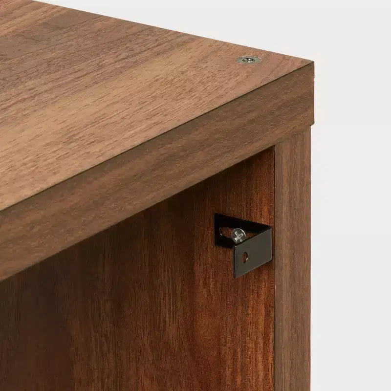 8-Cube Decorative Storage Organizer with Open Shelves - Walnut
