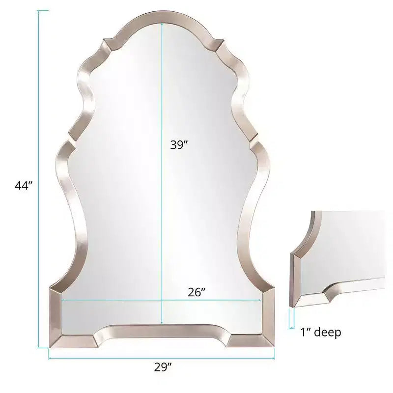 Howard Elliott 44"x29" Nadia Framed Keyhole Designed Wall Mirror Silver
