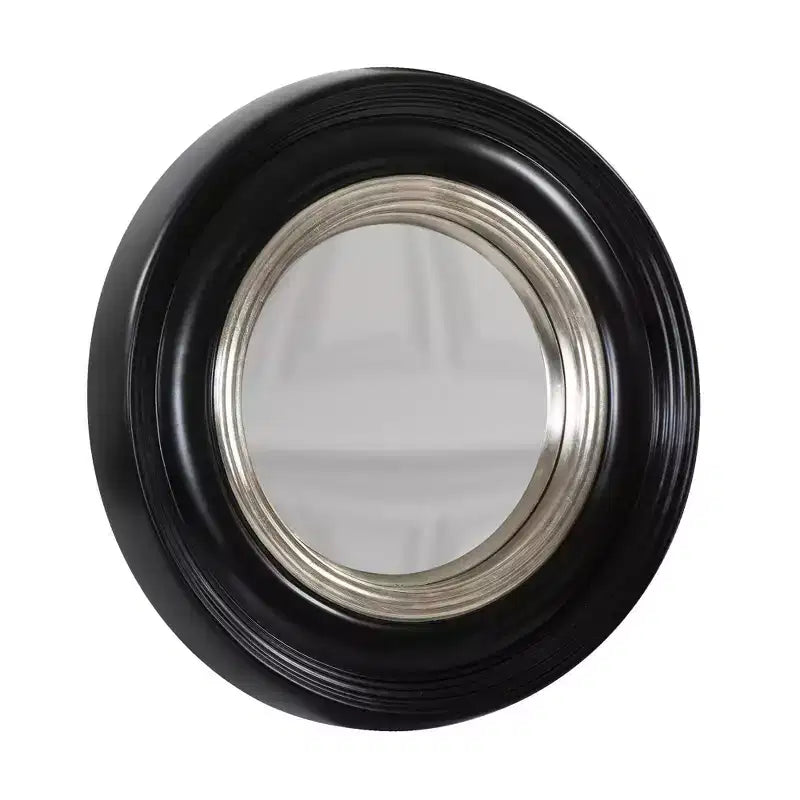 Howard Elliott 14" Round Framed Soho Accent Wall Mirror