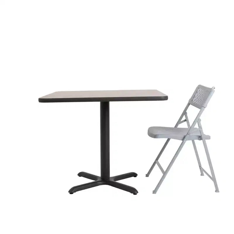 Hampden Furnishings 4pk Ava Collection Comfort Folding Chair Platinum