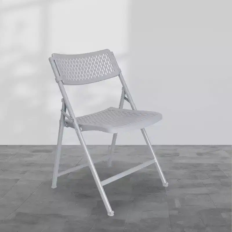 Hampden Furnishings 4pk Ava Collection Comfort Folding Chair Platinum