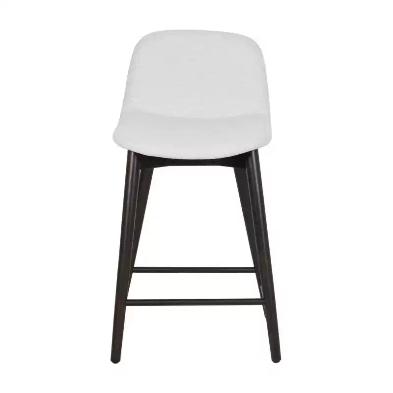 Counter Height Upholstered Barstool with Wood Frame - Beige