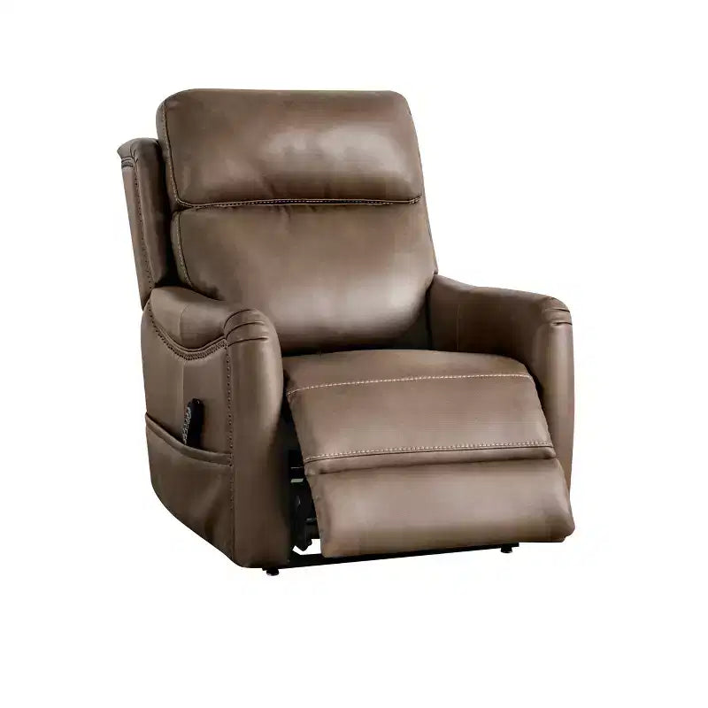 Powered Lift Chair Recliner with 3-Zone Heating & Footrest Extension - Brown