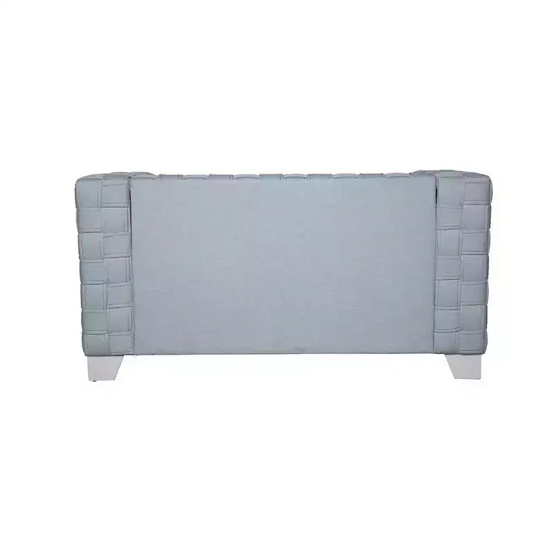 Acme Furniture 63" Saree Sofa Light Teal Chenille/White Finish