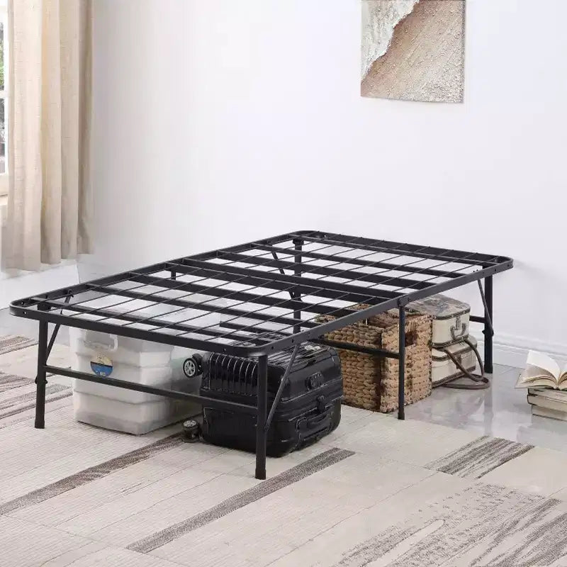 Twin Metal Platform Bed Frame with Slat Support - Black