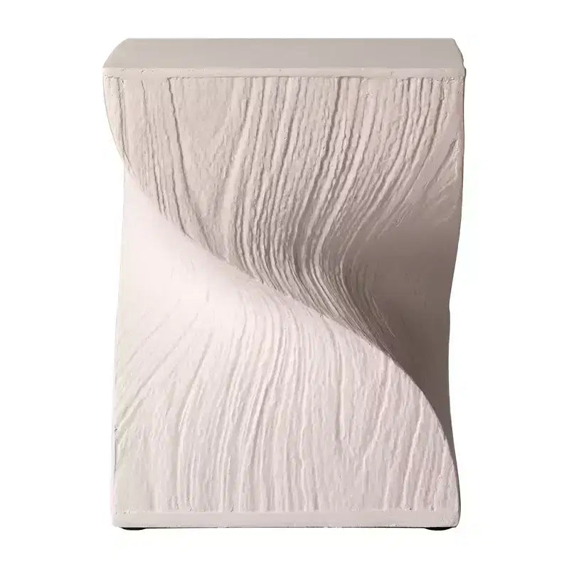 LeisureMod Onyx Series Square Side Table  Modern Fiberstone End Table, Fully Assembled Accent Table for Living Room, Bedroom, Office, Entryway Decor