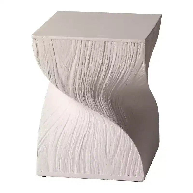 LeisureMod Onyx Series Square Side Table  Modern Fiberstone End Table, Fully Assembled Accent Table for Living Room, Bedroom, Office, Entryway Decor