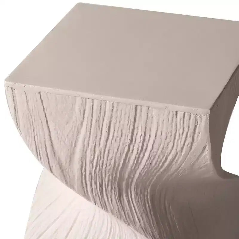 LeisureMod Onyx Series Square Side Table  Modern Fiberstone End Table, Fully Assembled Accent Table for Living Room, Bedroom, Office, Entryway Decor