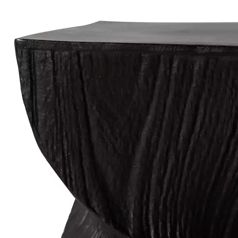 LeisureMod Onyx Series Square Side Table  Modern Fiberstone End Table, Fully Assembled Accent Table for Living Room, Bedroom, Office, Entryway Decor
