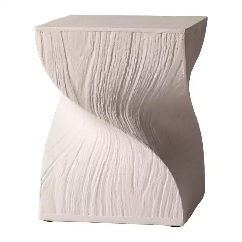 LeisureMod Onyx Series Square Side Table  Modern Fiberstone End Table, Fully Assembled Accent Table for Living Room, Bedroom, Office, Entryway Decor