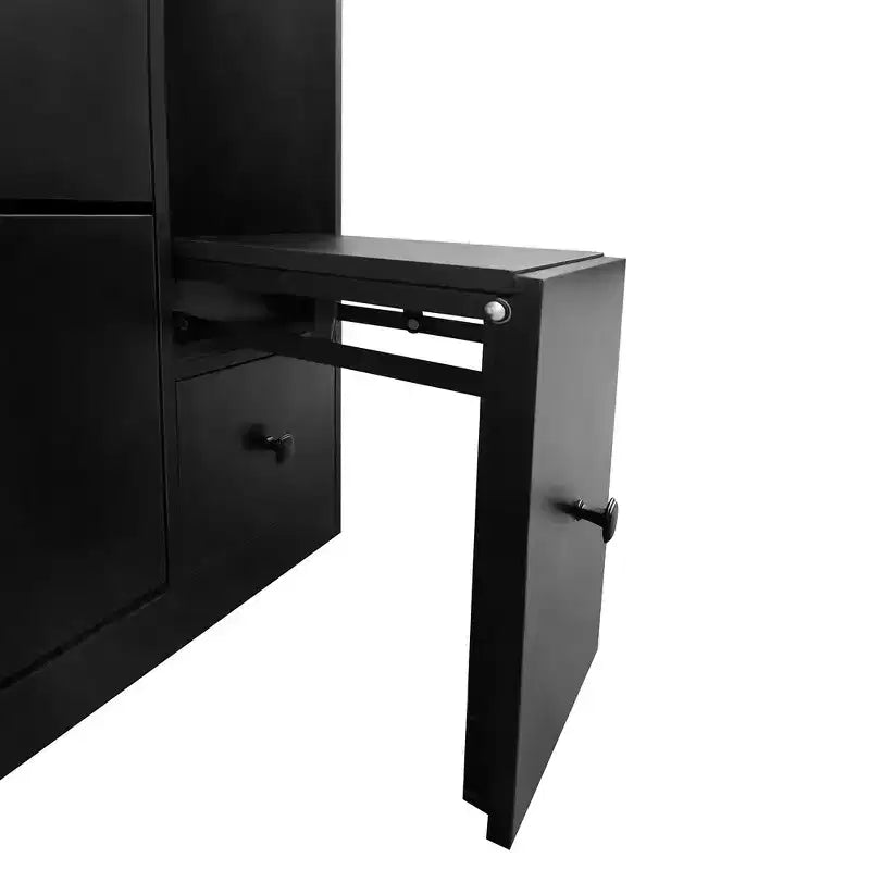 Shoe Cabinet with 3 Flip Drawers, Free Standing Shoe Organizer with Pull-down Seat, Hidden Shoe Storage Cabinet for Hallway Living Room