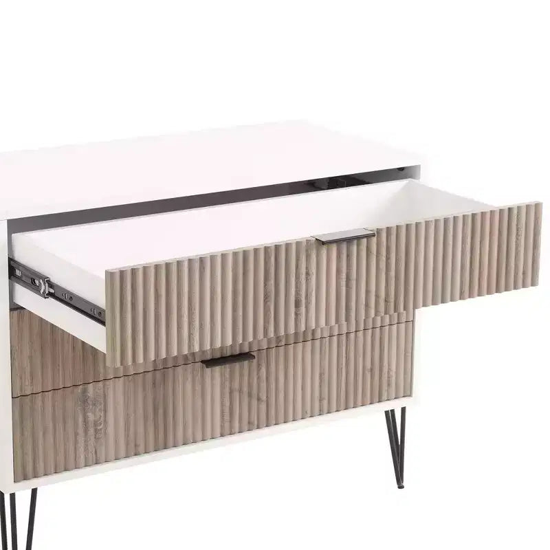 2-Piece Modern Dresser Set - 5-Drawer Vertical & 3-Drawer Horizontal