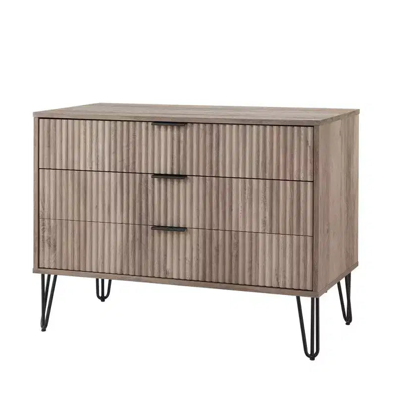 2-Piece Modern Dresser Set - 5-Drawer Vertical & 3-Drawer Horizontal
