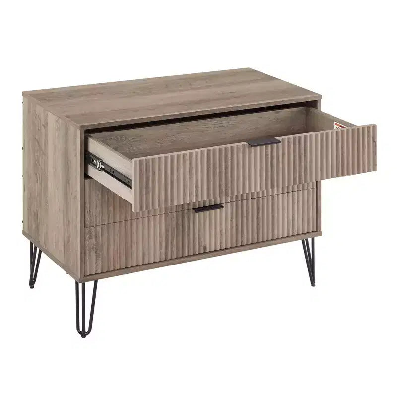 2-Piece Modern Dresser Set - 5-Drawer Vertical & 3-Drawer Horizontal
