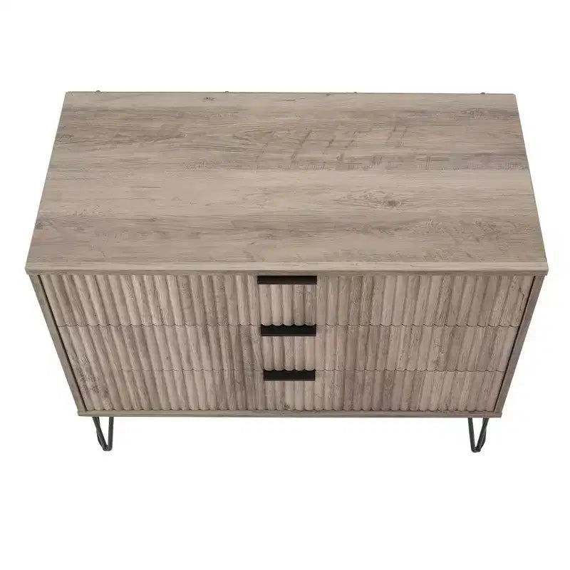 2-Piece Modern Dresser Set - 5-Drawer Vertical & 3-Drawer Horizontal