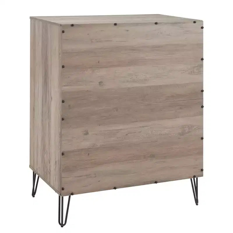 2-Piece Modern Dresser Set - 5-Drawer Vertical & 3-Drawer Horizontal