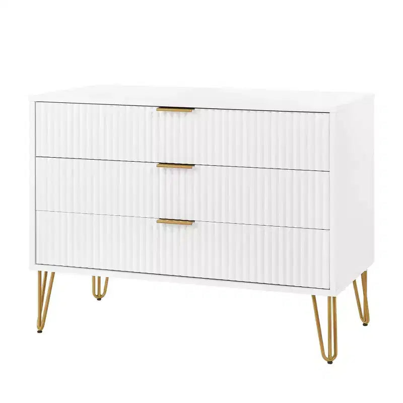 2-Piece Modern Dresser Set - 5-Drawer Vertical & 3-Drawer Horizontal