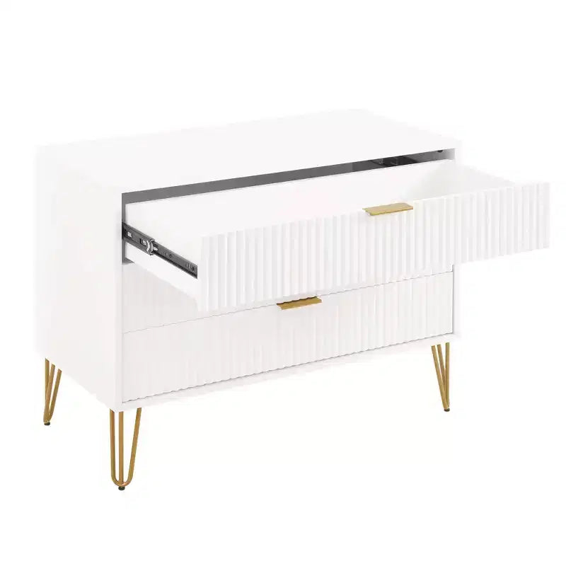 2-Piece Modern Dresser Set - 5-Drawer Vertical & 3-Drawer Horizontal