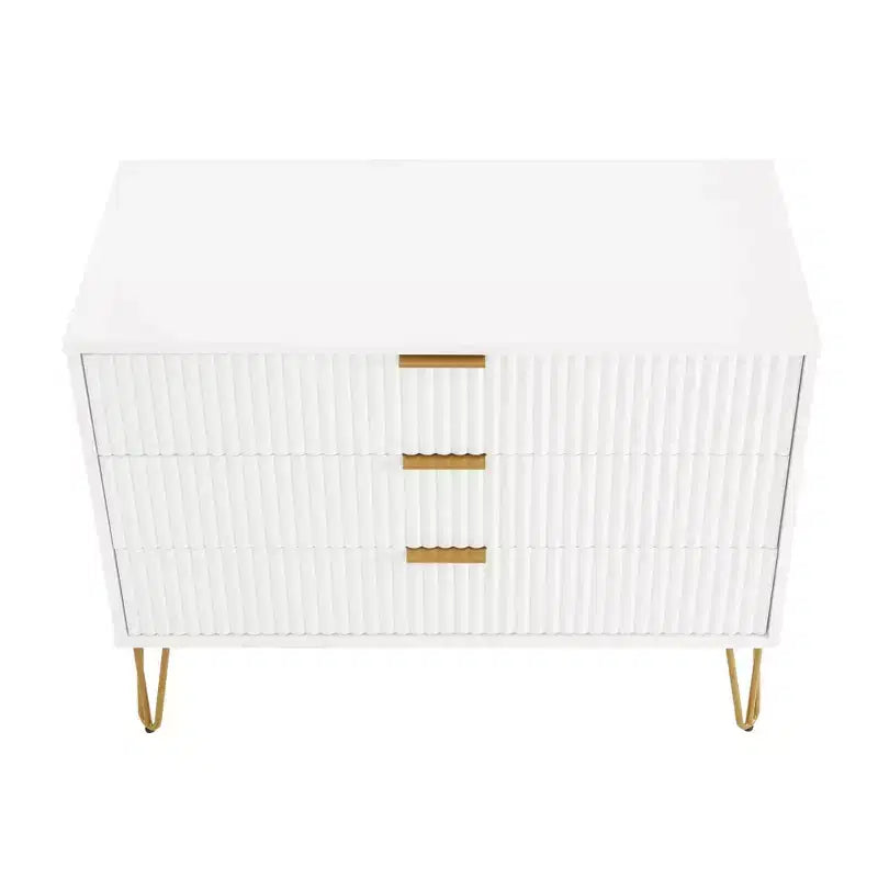 2-Piece Modern Dresser Set - 5-Drawer Vertical & 3-Drawer Horizontal
