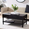 Rectangle Coffee Table with 2 Drawers & Storage - Black
