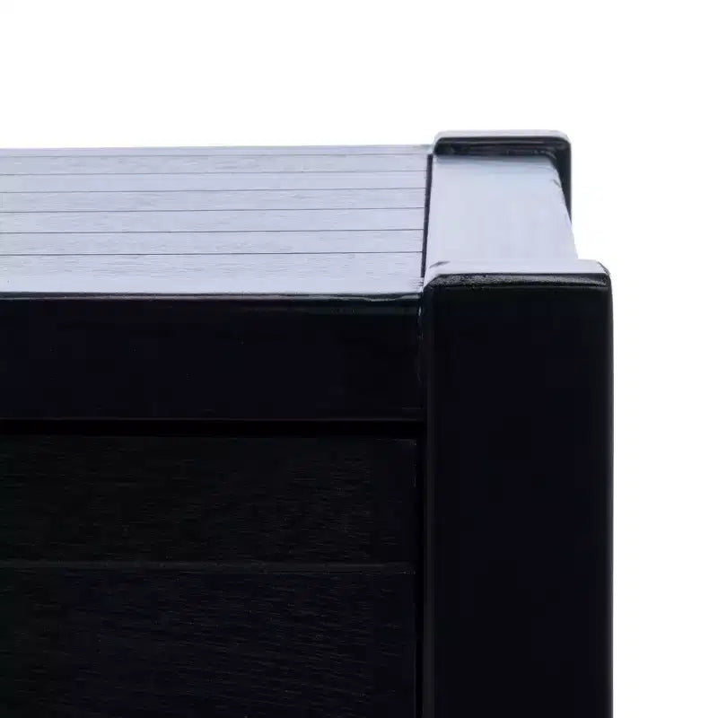 Rectangle Coffee Table with 2 Drawers & Storage - Black