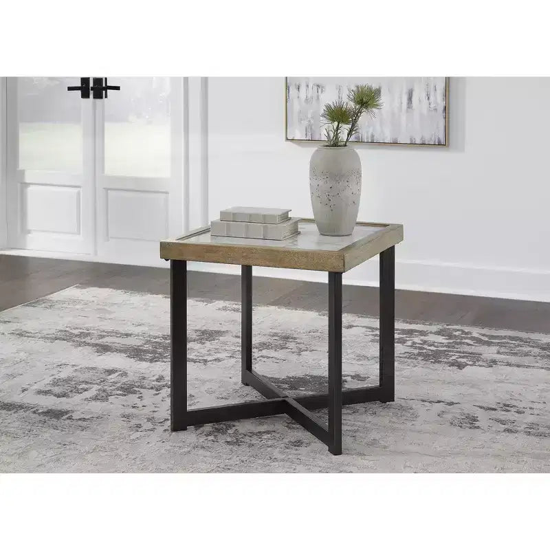 Signature Design by Ashley Montia End Table, Brown/Black
