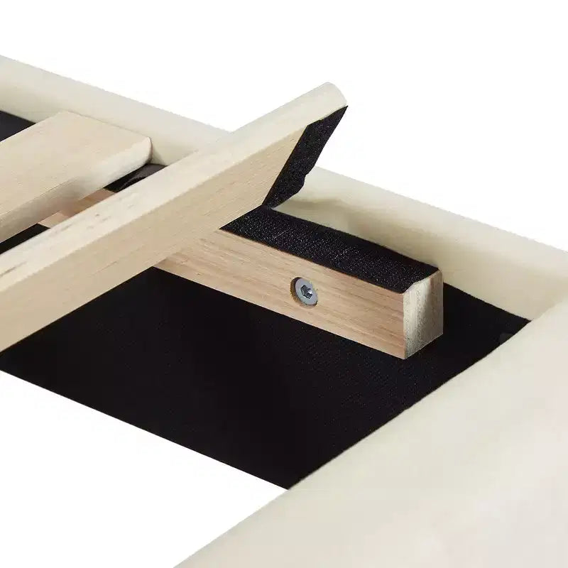 Kids Twin Platform Bed Frame with Velvet Rabbit Ear Headboard