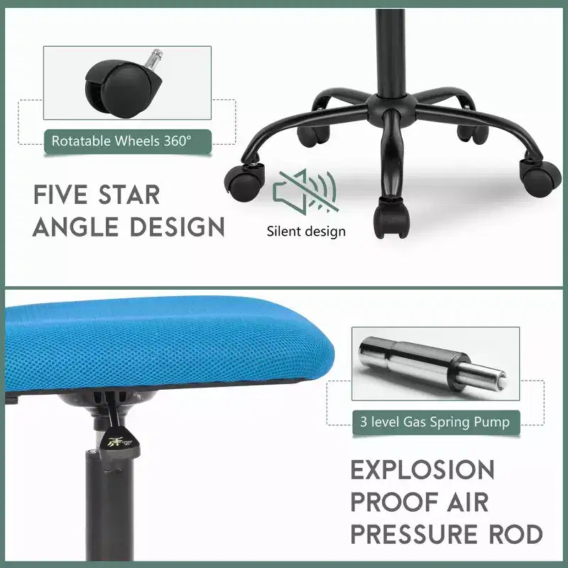 Mid Back Mesh Office Chair with Adjustable Lumbar Support - Armless