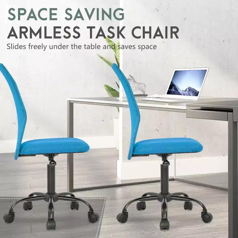 Mid Back Mesh Office Chair with Adjustable Lumbar Support - Armless