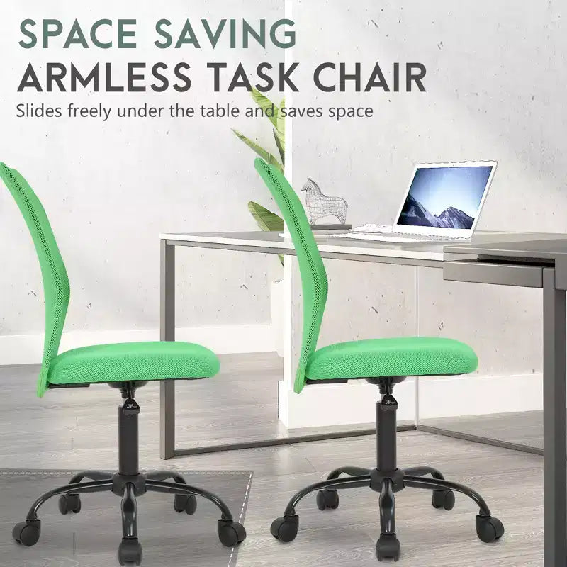 Mid Back Mesh Office Chair with Adjustable Lumbar Support - Armless