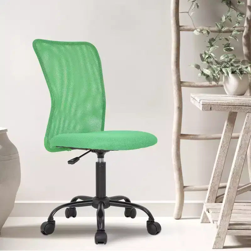 Mid Back Mesh Office Chair with Adjustable Lumbar Support - Armless