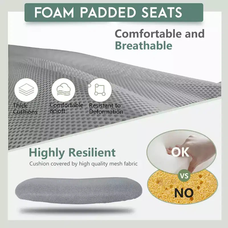 Mid Back Mesh Office Chair with Adjustable Lumbar Support - Armless
