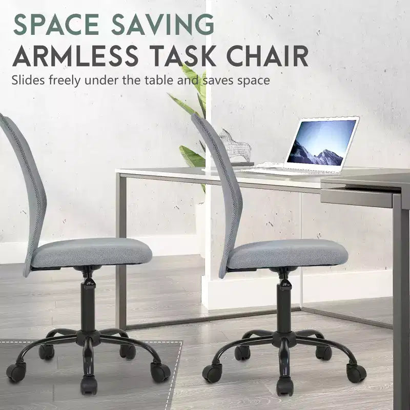 Mid Back Mesh Office Chair with Adjustable Lumbar Support - Armless