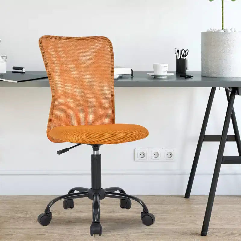 Mid Back Mesh Office Chair with Adjustable Lumbar Support - Armless