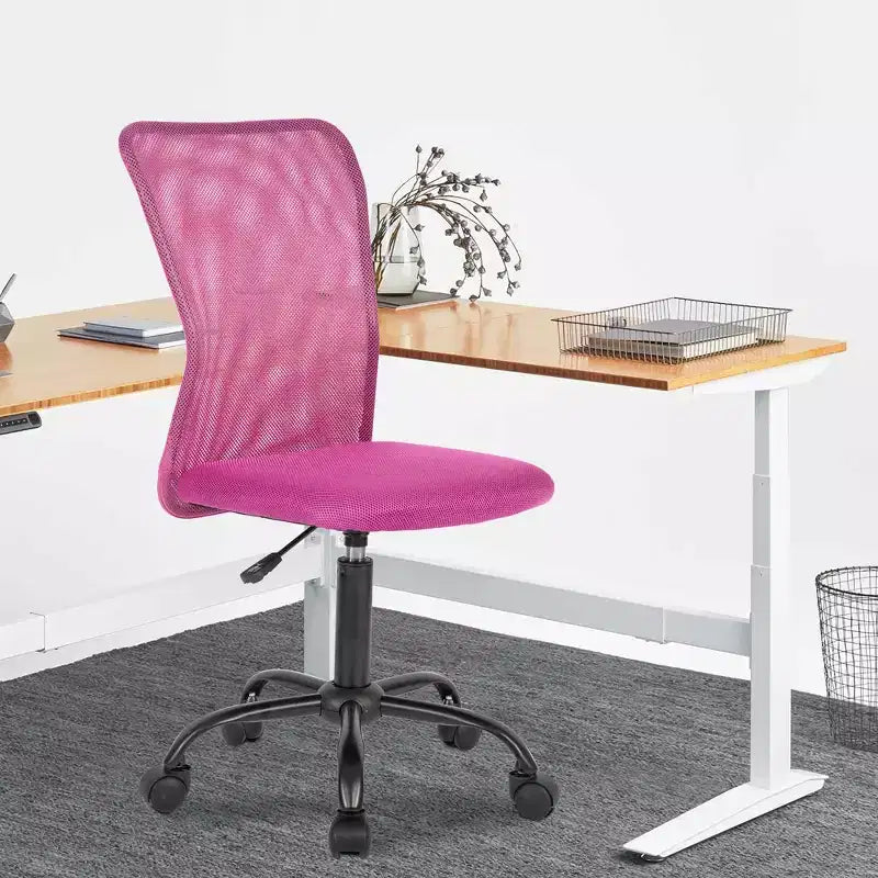 Mid Back Mesh Office Chair with Adjustable Lumbar Support - Armless