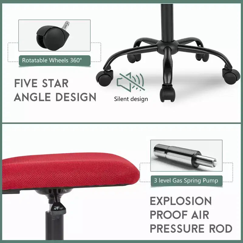 Mid Back Mesh Office Chair with Adjustable Lumbar Support - Armless