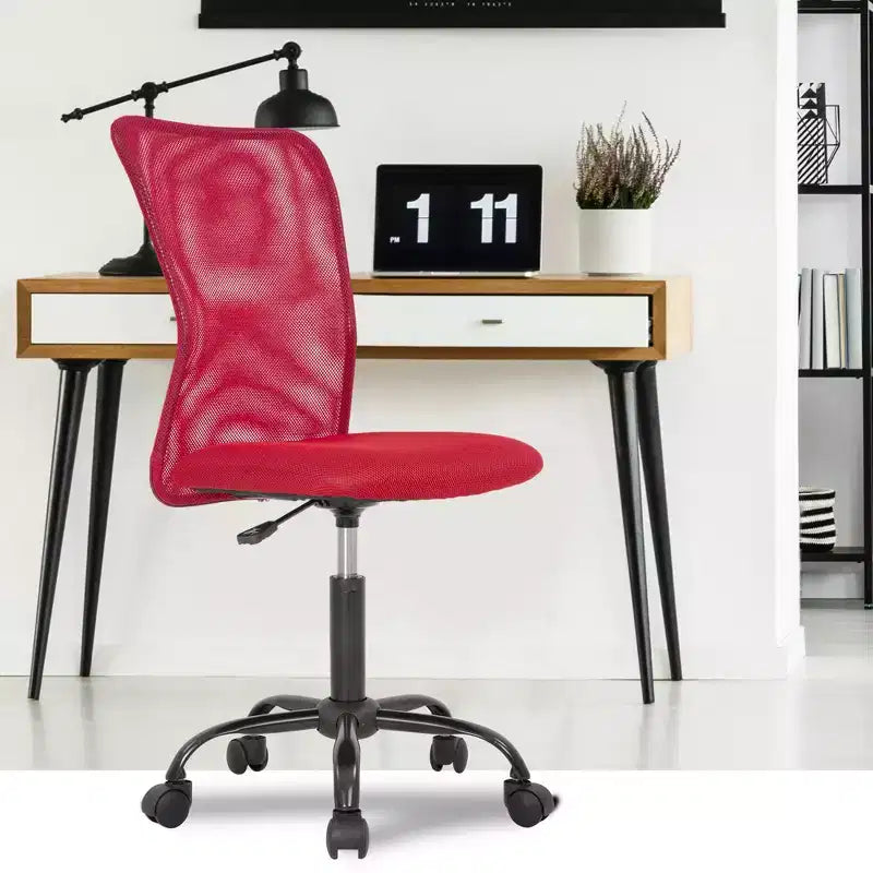 Mid Back Mesh Office Chair with Adjustable Lumbar Support - Armless