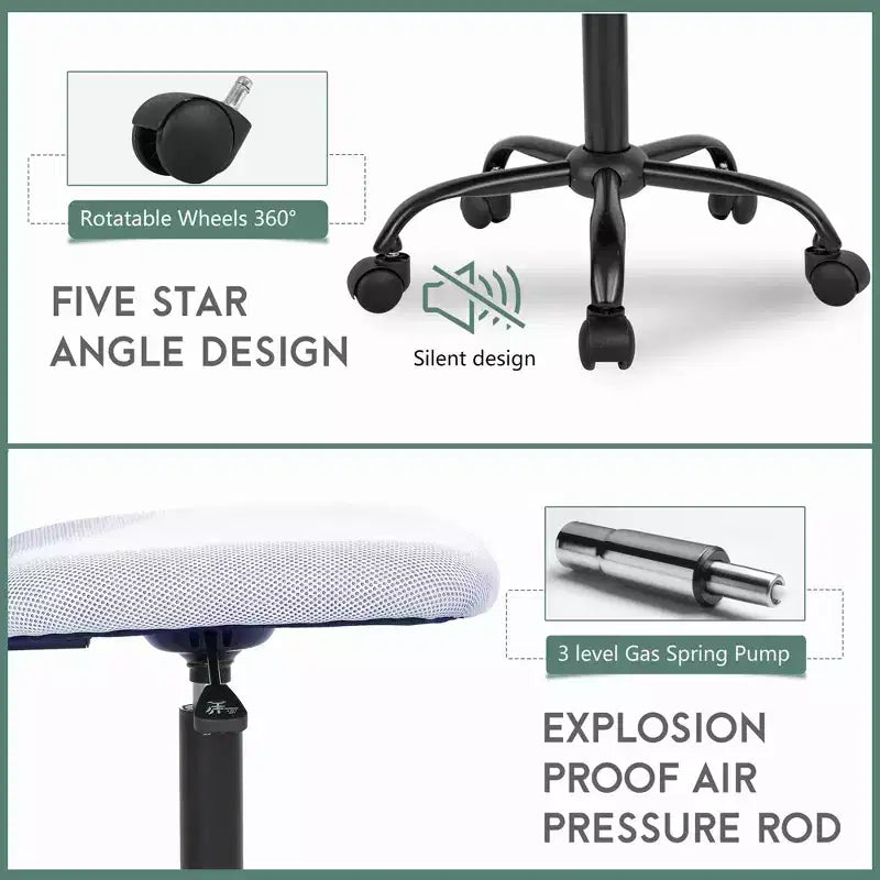 Mid Back Mesh Office Chair with Adjustable Lumbar Support - Armless