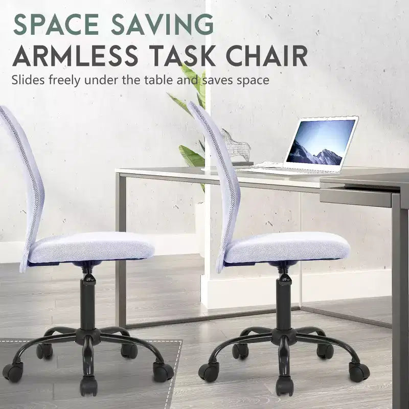Mid Back Mesh Office Chair with Adjustable Lumbar Support - Armless