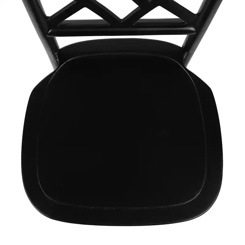 Solid Wood Stackable Dining Chair with Intricate Back Detail