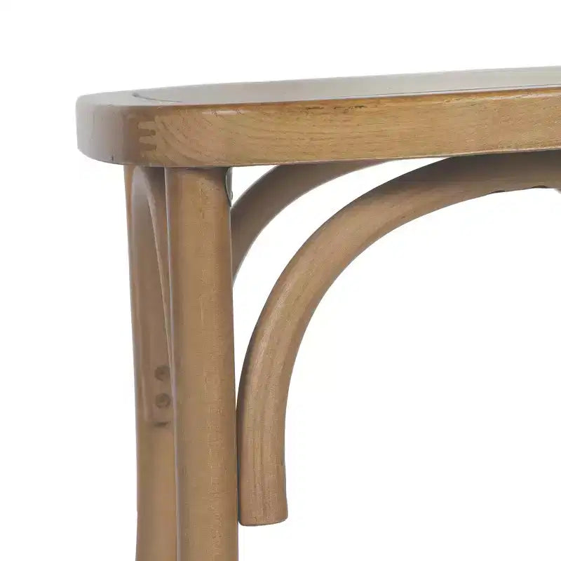 Solid Wood Stackable Dining Chair with Intricate Back Detail