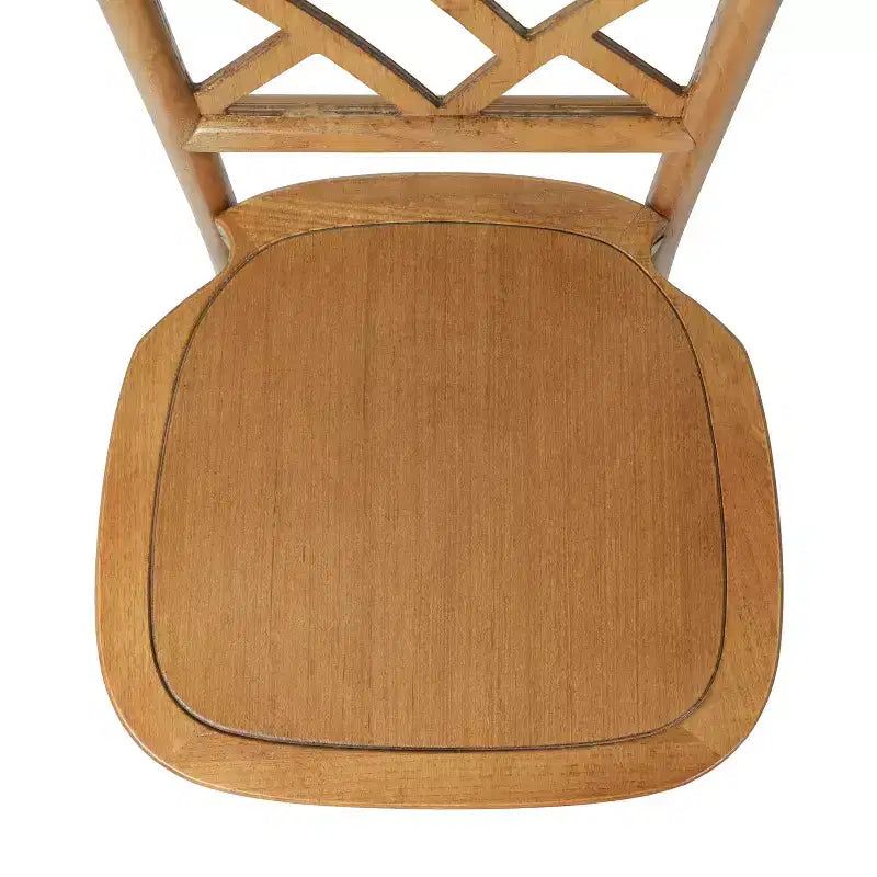 Solid Wood Stackable Dining Chair with Intricate Back Detail