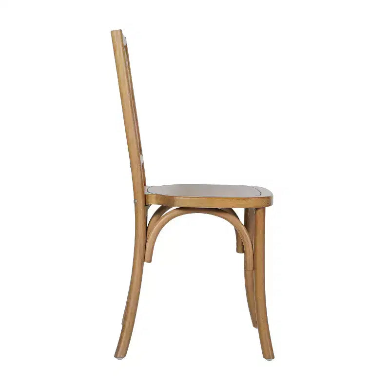 Solid Wood Stackable Dining Chair with Intricate Back Detail