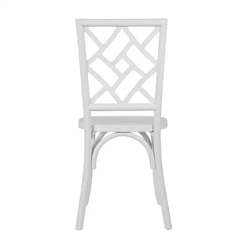 Solid Wood Stackable Dining Chair with Intricate Back Detail