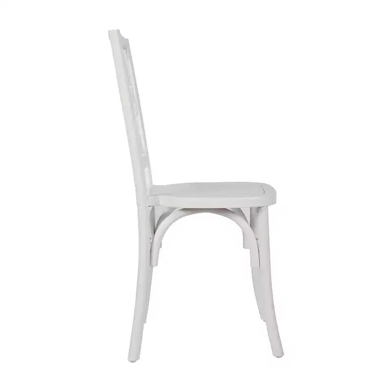 Solid Wood Stackable Dining Chair with Intricate Back Detail