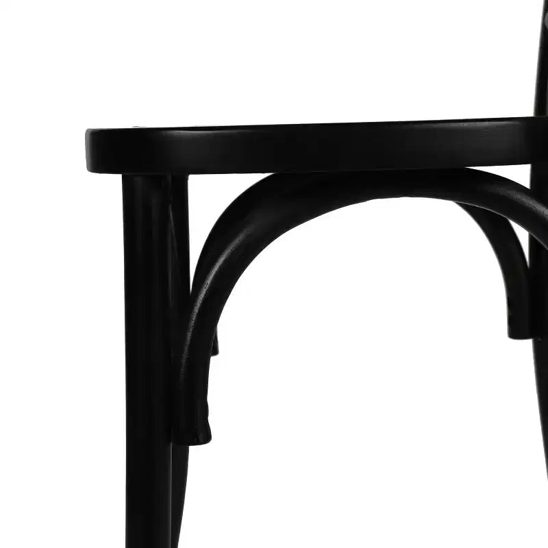 Solid Wood Stackable Dining Chair with Intricate Back Detail