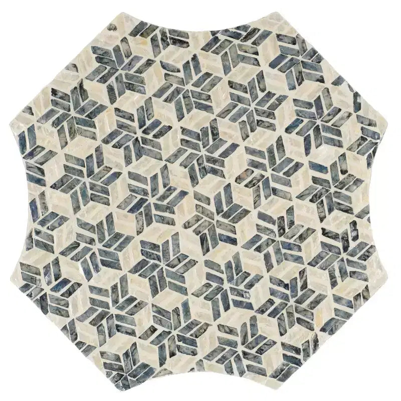 Round Accent Table with Sculptural Legs - White & Black