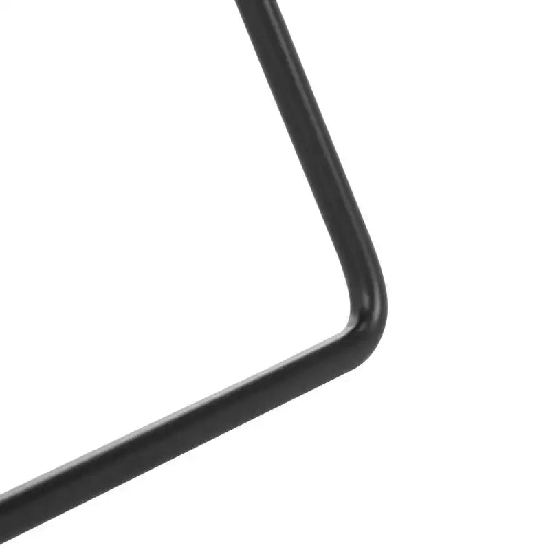 Round Iron Side Table with Angular Legs - Matte Black